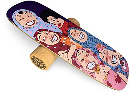 CNSTZX Balanceboard Indoor Surf Training Home Fitness Workout Surfboard Trickboard Balanceboard Wave Board Balance Board für Indoor Skaten Gleichgewichtsboard für NeuroMuscular Response Training (A)