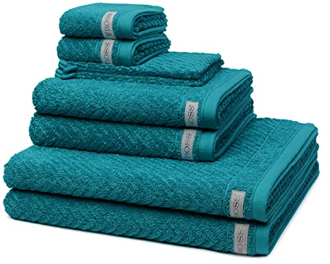 Ross - 8 teiliges Frottier-Set - Smart (2 X Wasch- 2 X Gäste- 2 X Dusch- 2 X Handtuch im Set) - 520 g/m2 - Baumwolle - Frottee - saugstark - weich und flauschig - Smaragdgrün