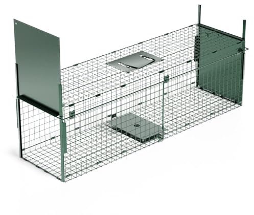 Trampa de Captura Viva 100x28x28cm Trampa de Marta Trampa para Gatos Trampa para Zorros Trampa para Ratas