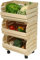Stapelkisten Set Gemüseregal Mit Rollen 3 Holzkisten Regal Obsthorde Kartoffelkiste Holz Natur Mit Montageanleitung