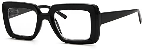 Eyekepper Lesebrille Damen, quadratisch, stilvoll, schwarz, +1,50 | Design-Lesebrille, Federscharniere, leichter Rahmen, kratzfeste Gläser, modisch, bequem, für Lesen, Arbeit, Alltag