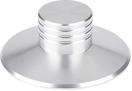 Rekord Weight Stabilizer, LP Turntable Metal Disc Stabilizer Record Weight with Protective Base Plate for LP Turntable (Silver)