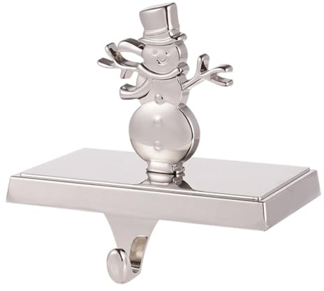 FACULX Weihnachten Strumpfhalter, 3D Silber Metall Mantel Strumpfhalter für Kamin Regal Stand Tisch Weihnachten Dekoration