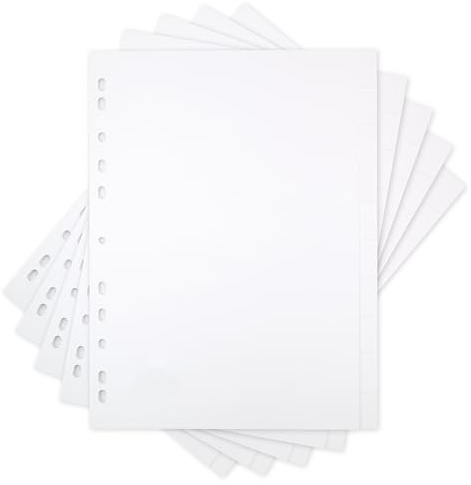 Elba A4 10-teilige Kartenteiler, 5 Sets, Manila-Weiß, mehrfach gelocht, 160 g/m²