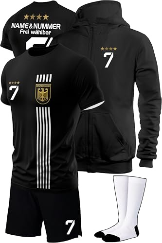 IIIII20Fo7IIIII Fussball Deutschland Trikot Em 2024 Kinder mit eigenem Namen personalisiert - Jungen National Fußball Kind Trikots - Jungs Fanartikel deutsche Nationalmannschaft ZT5B