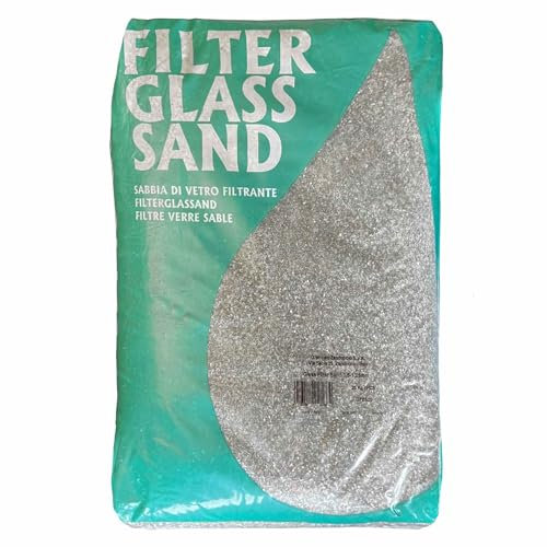 A&G-heute Glasfiltersand 20kg feine Körnung 0,4-1,6 mm | Für Poolfilter Teichfilter und Aquarien | Wasseraufbereitung durch Sandfilter