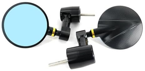LYBH Motorrad Seitenspiegel Kit Motorrad-Rückspiegel Für Z125 Z250/Z250SL Z300 Z650 Z750 Z800 Z900 Z1000 Lenkerendenspiegel Lenkerspiegel Rückspie(Gelb)