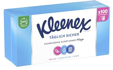 Kleenex Taschentücher-Box Täglich Sicher, 3-lagig, 140 Tücher