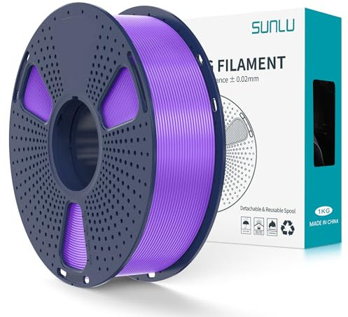 SUNLU PLA+2.0 Filament 1.75mm, Upgrade PLA Plus 3D Drucker Filament, Stärker und robuster, High Speed PLA+ Filament, Maßgenauigkeit +/-0,02mm, 1KG 3D Druck PLA+ Filament, Lila