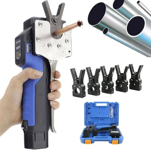Strumento Svasatore Elettrico - Utensile Svasatore per Tubi In Rame - Matrici e Calibro Svasatore Inclusi - Batteria Al Litio Ricaricabile - Carica Rapida,9chucks