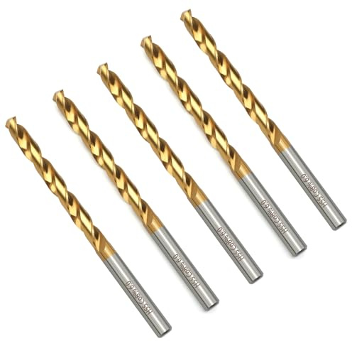 HSAWBIT BOX OF 5 x 6MM M42 HSS DRILL BIT SET/METAL DRILL BITS FOR HARD METALS/COBALT DRILL BITS FOR STAINLESS STEEL, CAST IRON, Copper