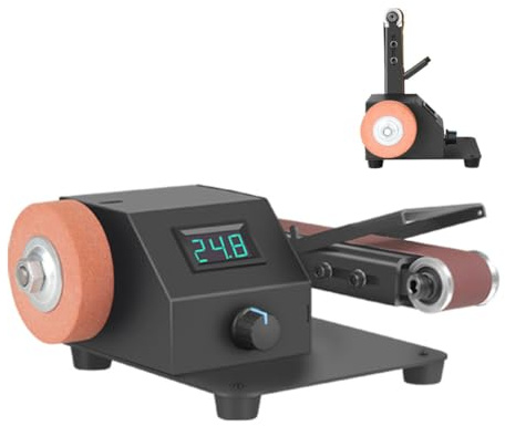 Polisseuse électrique entièrement Automatique, Ponceuse à Bande Micro Domestique, 7 Vitesses réglables, adaptée au Bois et au métal