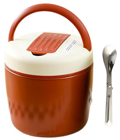 Generico Contenitori Termici Per Pranzo | Con Cucchiaio e Borsa 1.2L Acciaio Inossidabile a Vuoto | Contenitori Pranzo Termici,Per Campeggio Escursionismo Arrampicata Picnic Sport Viaggi All'aperto