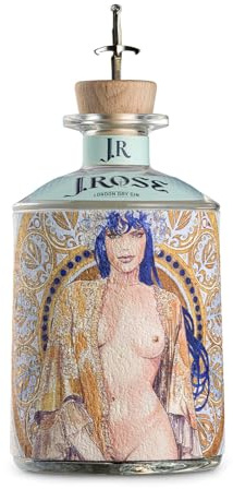 J.ROSE Gin Artigianale London Dry 70cl – Distillato Premium con Botaniche Selezionate – Gusto Elegante e Speziato – Bottiglia Esclusiva da Collezione Made in Italy JR02