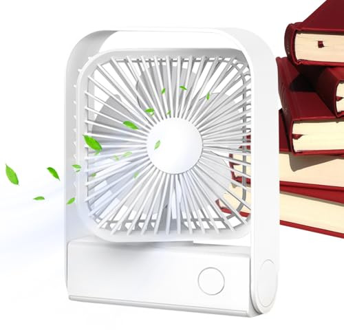 Genérico Ventilatore oscillante piccolo 4 velocità pieghevole portatile ventilatore personale oscillante 90 gradi per camera da letto viaggio tavolo notte interni esterni