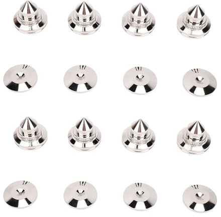 Annadue 8 St Kopparhögtalarisoleringsspikar, Justerbara Vibrationsabsorberande Fötter Utan Borrdesign för Högtalare Förstärkare Subwoofers Skivspelare CD DVD-spelare DAC