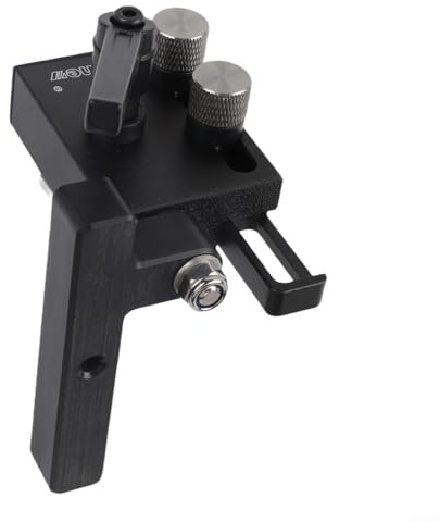 ComfyHarbor Ferma binario in alluminio per binari a T con scanalatura a T da 19 mm, limitatore scorrevole per fresatrice per la lavorazione del legno, con maniglia a bloccaggio rapido, blocco