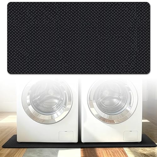 Antivibrationsmatta 70 x 160 cm, halkfri matta, gummimatta, ljudisoleringsunderlag för tvättmaskiner, torktumlare, dubbelsidig silikon, 5 mm tjock, kan skäras till storlek, vattentät, kylskåp