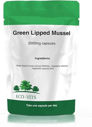 Green Lipped Mussel 2000mg Capsules, High Strength, 120 Capsules, Suitable for Vegetarians, by ECO-VITS