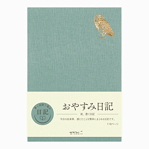 DESIGNPHIL Midori 12870006 Notizbuch Tagebuch Nacht A Eule