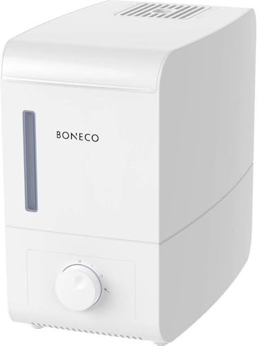 BONECO Luftfuktare Förångare S200 - hygienisk luftfuktning genom bakteriefri ånga, vit