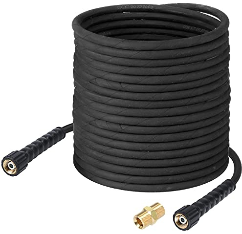 McFilter | Hochdruckschlauch 20m, geeignet für Hochdruckreiniger Kränzle Quadro Serie, Kärcher HD Serie (ohne EasyLock) - NW 6 x 1, 250 bar, 155 °C, Anschlüsse M22 IG sys 2k / M22 IG sys 2k