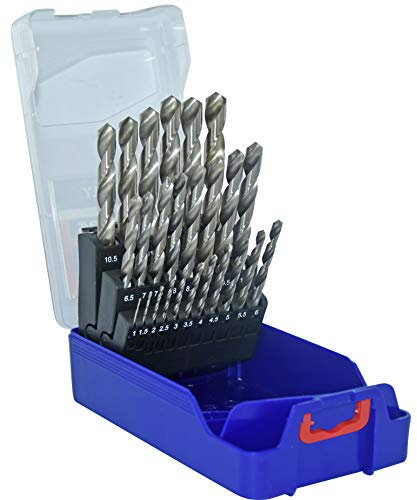 Tivoly 11452070017 Coffret T-Box de 25 Forets Métaux HSS Ø1 à 13mm par 0,5mm