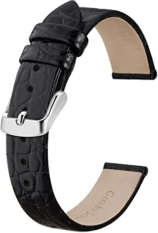 BISONSTRAP Klockremmar för kvinnor, krokodilmönster läder tunn klocka ersättningsband, 8 mm 10 mm 12 mm 14 mm 16 mm 18 mm 20 mm, 18mm, Läder