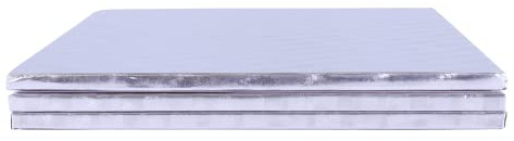 PME Baking Essentials - Square Cake Board 33 cm / 13-inch, Set of 3, Silver