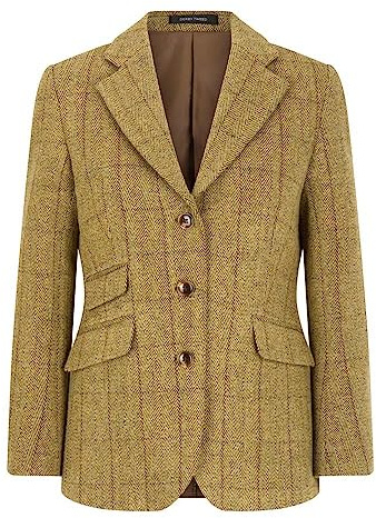 Walker and Hawkes - Blazer Derby da donna in tweed Mayland - Salvia Chiara - 44
