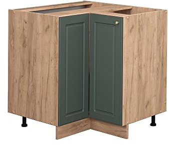 Vicco Meuble d'angle Fame-Line, Vert Or Campagne, 80.5cm sans PT, à Combiner avec d'autres modules de la série Fame-Line