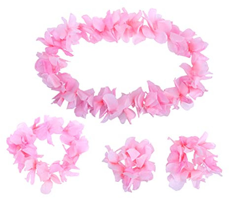 Toyvian 4stücke Hawaii Blumen Kranz Rosa Blumenkranz Blumenkranz-haarreif Blumen Haarreif Für Damen Und Mädchen Blumengirlande Frühlingskranz Kranz-haarreif Blumenkranz-haarreif Blume Haar