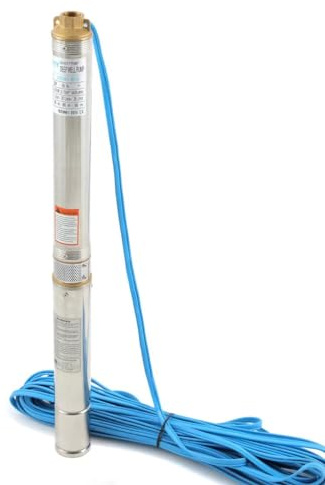 ZYIY 3 Inch Deep Well Submersible Pump 110V 3/4HP 295ft Head 18GPM Stainless Steel Deep with 66ft Cord&External Control Box Water Well Pump for Industrial Agricultural Irrigation Home Garden