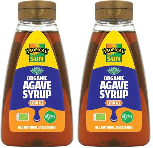 Tropical Sun Organic Agave Syrup, 370g (Pack of 2)