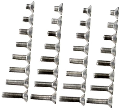 BUGUUYO 80st Innensechskantschraube Rundkopf-maschinenschrauben Senkschraube Rc-schrauben-kit -laufwerk Rundkopfschrauben Vollgewindebolzen Metrische Schrauben Silver Rostfreier Stahl