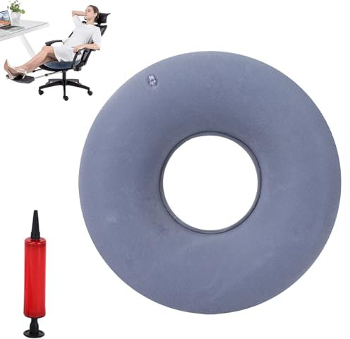 Miayical Orthopädische Sitzkissen, Donut Kissen Sitzkringel, Sitzring Nach Op, Hämorrhoiden Rundkissen mit Pumpe, Schwangerschaft, Steißbein, Ischias und Dekubitus, Entzündungen, Zysten