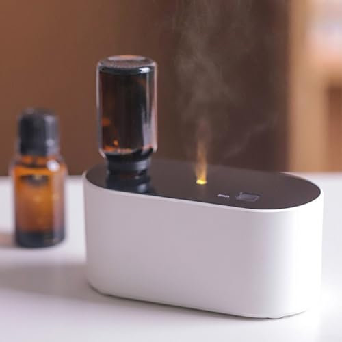 Besshepplo Diffuseur d'huiles essentielles sans eau rechargeable USB pour chambre et maison 119 x 56 x 55 mm (blanc)