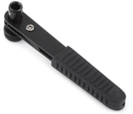 NDNCZDHC Mini Ratchet Wrench Set, Black 1 / 4in Ratchet Wrench Screwdriver Handle L Shaped Socket Wrench for Metal, Wood Workers
