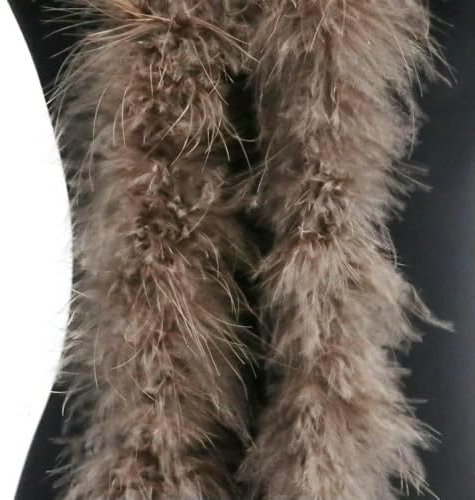 13 g Federboa für Weihnachtsbaum, rosa Truthahnfeder auf Band, Hochzeitskleid, Schal, dekoratives Kunsthandwerk, Federn, 2 Yards-tief, Kaffee