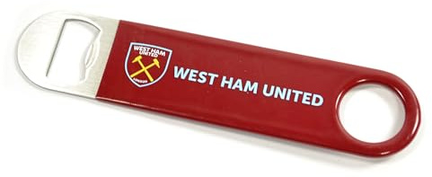 West Ham United - Abrebotellas oficial con hoja de barra, color rojo, metal