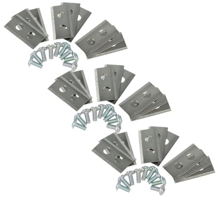 vhbw 27x Lames compatible avec Kress Mission KR133E | KR172, KR136E, KR121E, KR123E, KR122E tondeuse - Lames de rechange, argenté, acier