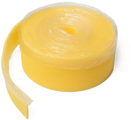 Randstreifen für Fußbodenheizung Rolle 25 Meter | 150 x 8 mm | Randdämmstreifen gekerbt Randdämmung | Fussbodenheizung | Gelb | haltbares