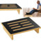 Marche Pied Bois,40 x 32 x 10,5 cm,Marchepied pour Adulte avec Revêtement en Caoutchouc Antidérapant,Un Marchepied en Bois pour Adultes et Seniors