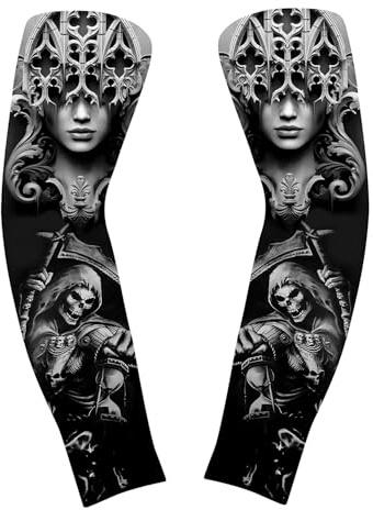Aisikoo arm sleeve gaming, gaming arm sleeve, tatueringsärmar, andningsbara ärmar för män och kvinnor, perfekt för sommar och vinter, sport och e-sport, GRÅ, L