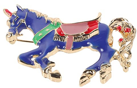 Healeved Broche Vintage en Métal pour Vêtements et Pulls, Épingle Décorative Cheval Fixation Solide, pour Halloween et Nouvel An Couleur Aléatoire