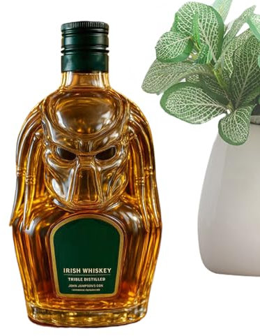 usefulbeauty Likörflasche – Alkoholflaschen 30 cl für Spirituosen – leere Vorratsbehälter mit dichtem Deckel, 3D-Design für Getränke, Keller, Haus, Versammlung und Präsentation