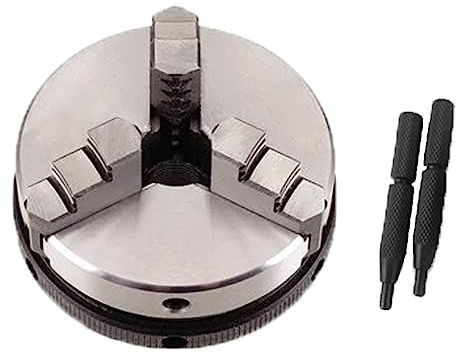 Mandril autocentrante, Mandril for torno de madera K01-63 de 3 mordazas autocentrante con rosca 3-M4 de 2,5 pulgadas for torno