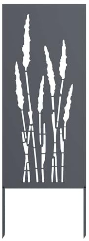 vidaXL Garten Sichtschutz-Leinwand Floral Anthrazit 50 x 140 cm, Garten und Terrasse, Rechteckig, Moderner Sichtschutz, Dekorative Einlagen, Außenscreen, Patio Akzent, Funktionale Trennwand