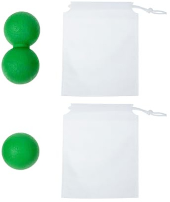 ifundom Peanut Massage Ball with Storage Bag Double Body Massager Balls for Deep Tissue Muscle Relaxation Fascia Release Trigger Point Therapy Portable Fitness Tool for Neck Shoulders Feet