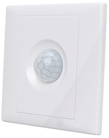 WIIYENA Interruptor automático con sensor de luz, control de luz LED montado en la pared con rango de detección 8LUX, carga de 1000 W, IP20 a prueba de polvo, para pasillos, garajes, color blanco